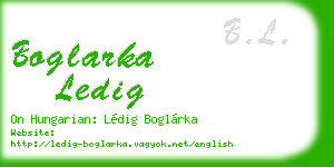 boglarka ledig business card