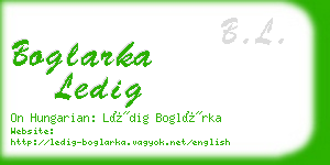 boglarka ledig business card